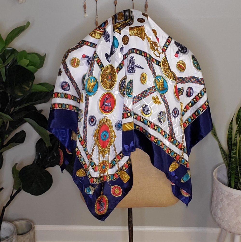 Vintage Large Print Scarf
